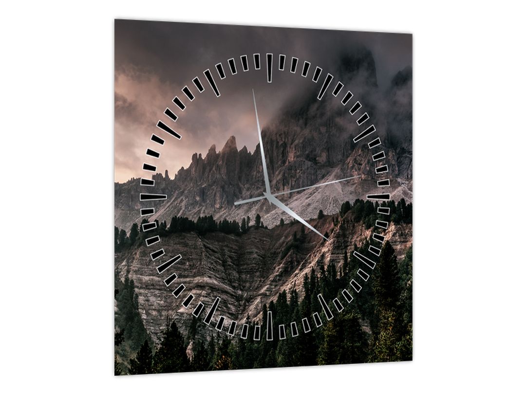 Obraz skalnatých hor (s hodinami) (V022713V3030C)