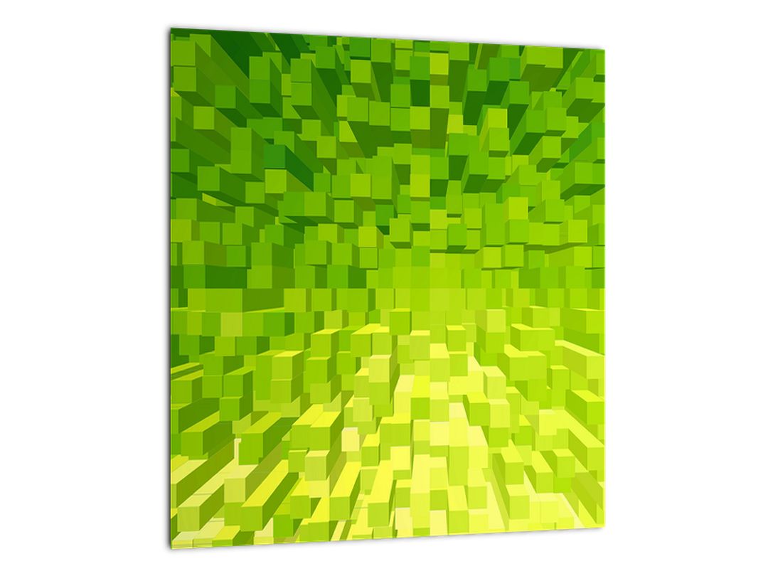 Skleněný obraz žlutozelených kostiček (V020057V3030GD)
