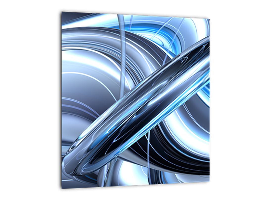 Skleněný obraz modré abstrakce (V020061V3030GD)