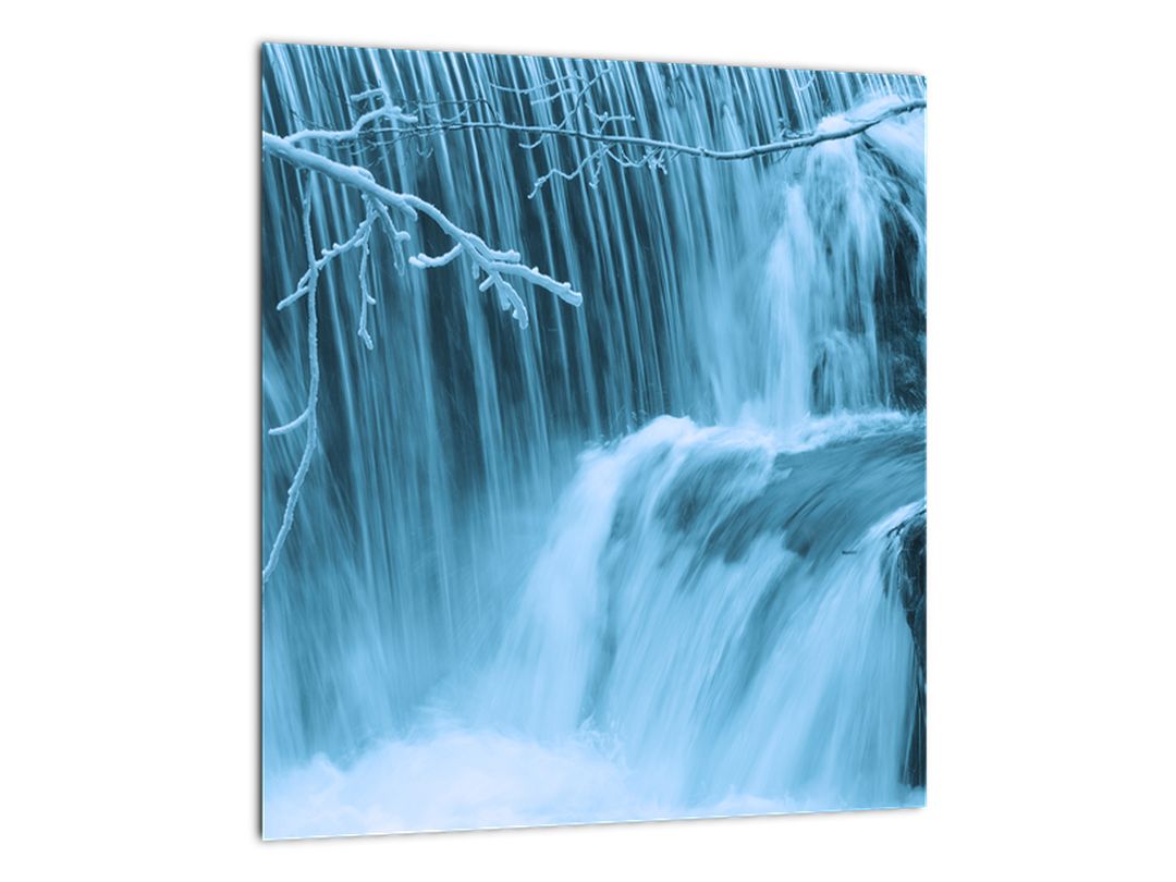 Skleněný obraz - ledové vodopády (V020123V3030GD)