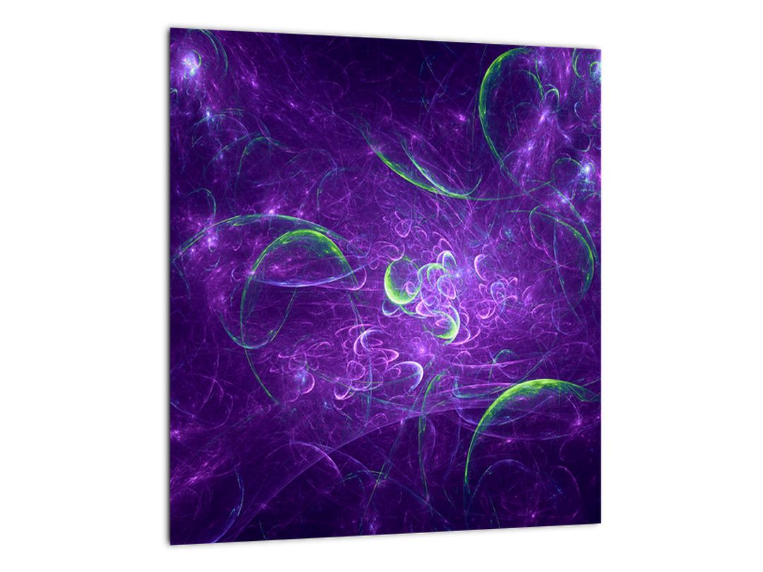 Skleněný obraz - fialová abstrakce (V020146V3030GD)