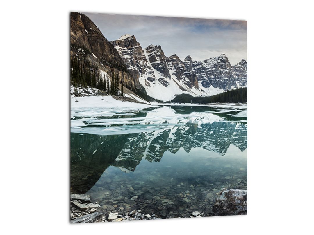 Skleněný obraz - jezero v zimě (V020181V3030GD)