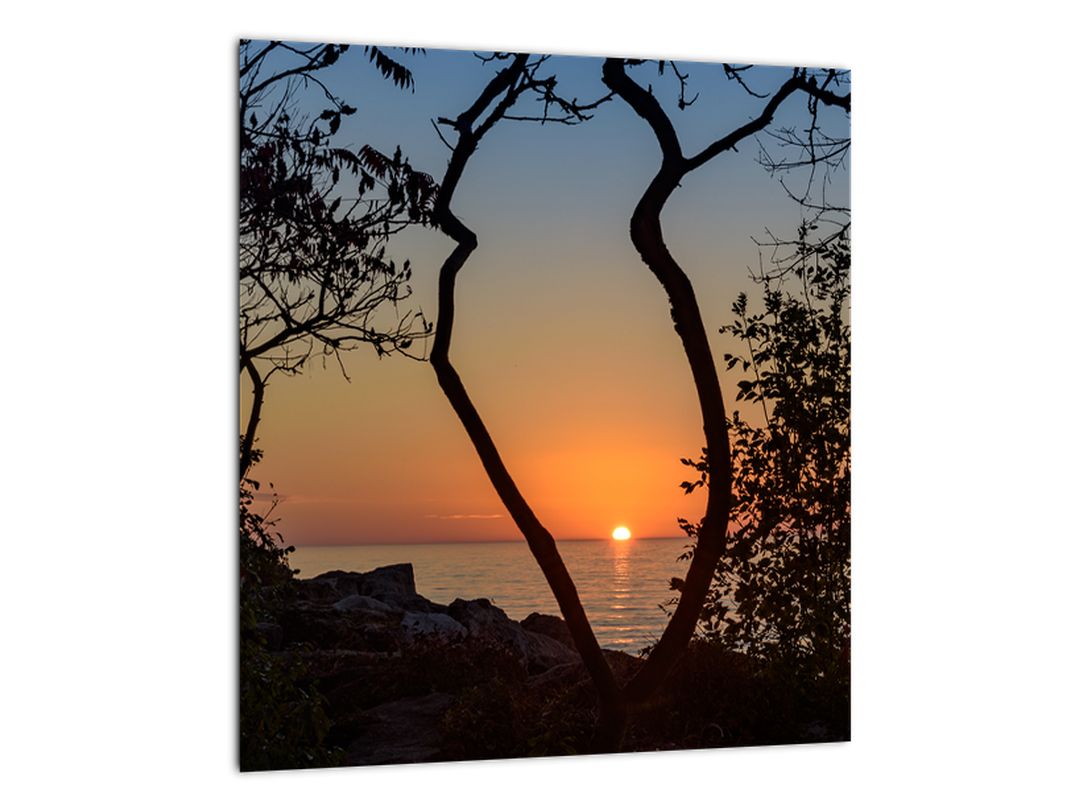 Skleněný obraz západu slunce (V020231V3030GD)