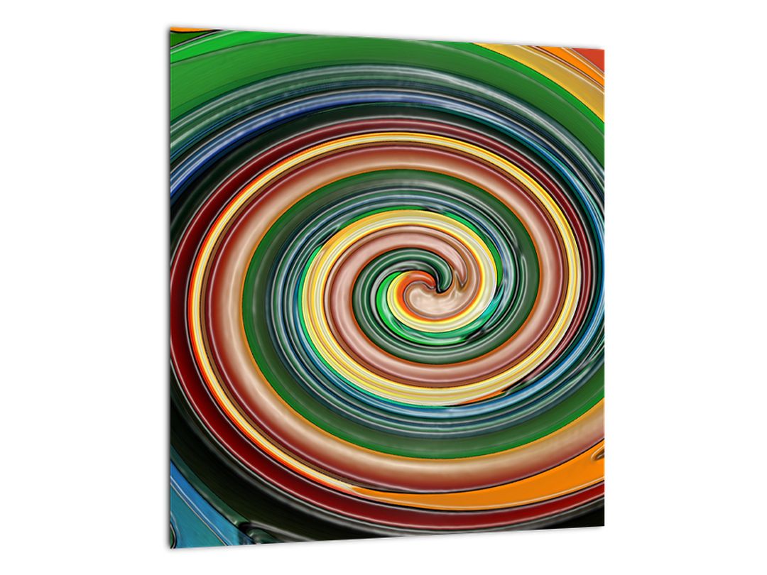 Abstraktní obraz - barevná spirála (V020266V3030GD)