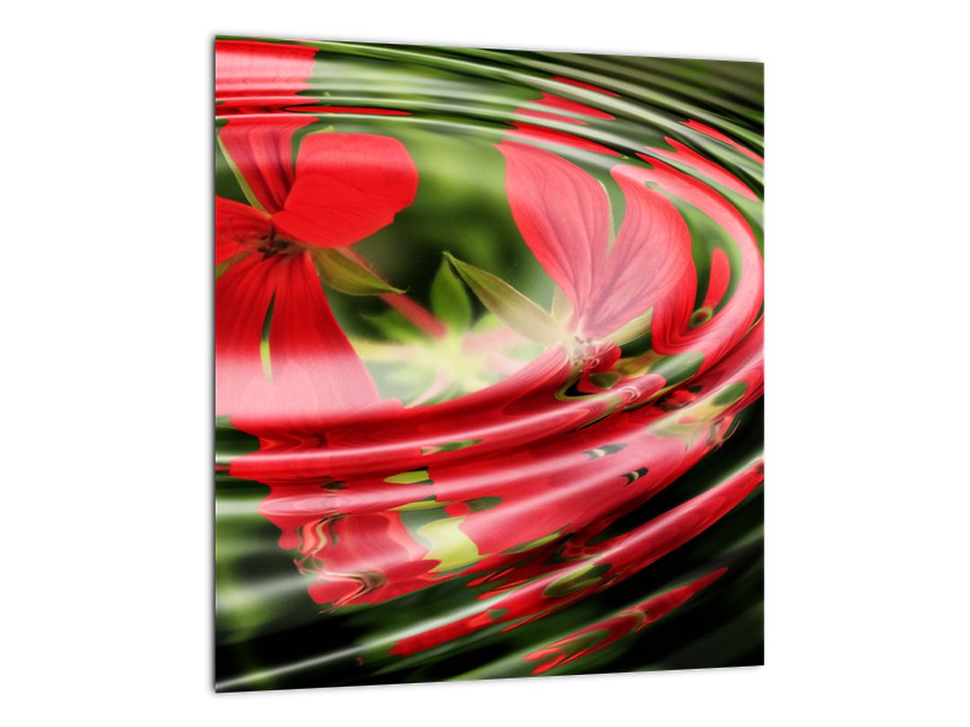 Abstraktní obraz - květy ve vlnách (V020296V3030GD)