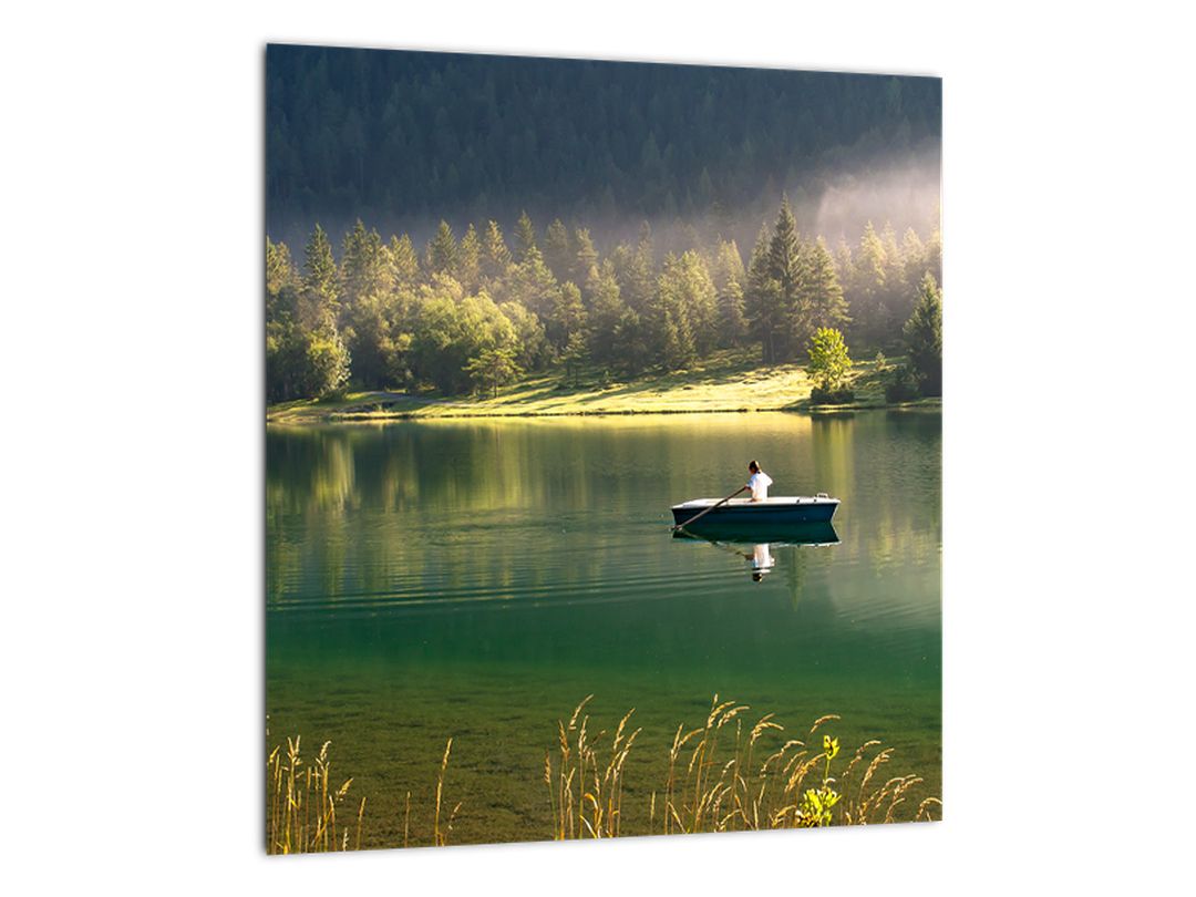 Skleněný obraz jezera (V020401V3030GD)