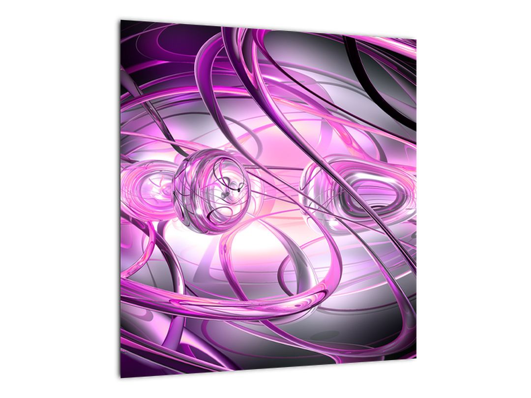Skleněný obraz krásné fialové abstrakce (V020060V4040GD)