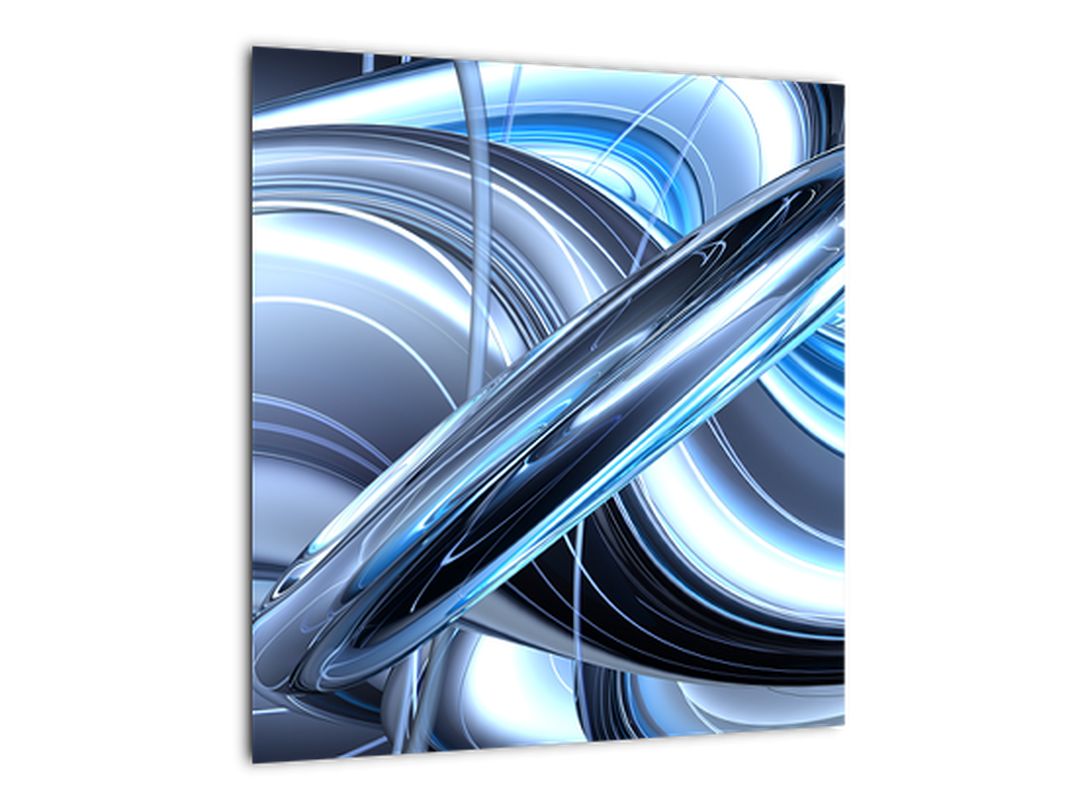 Skleněný obraz modré abstrakce (V020061V4040GD)