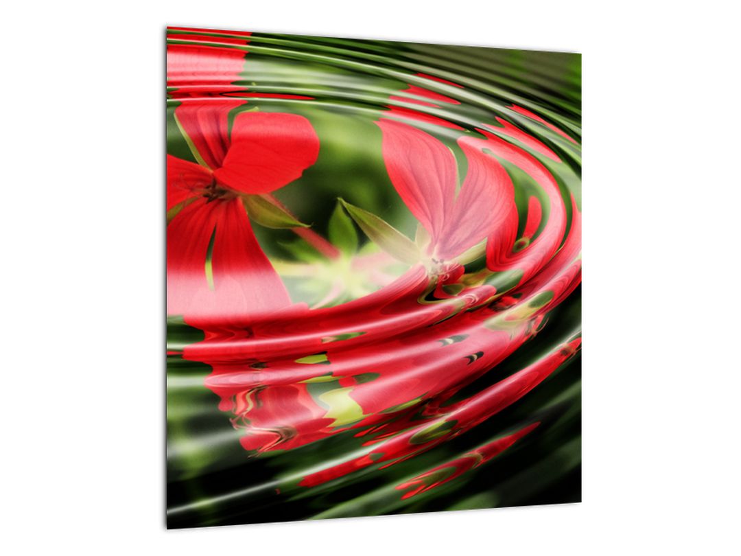 Abstraktní obraz - květy ve vlnách (V020296V4040GD)