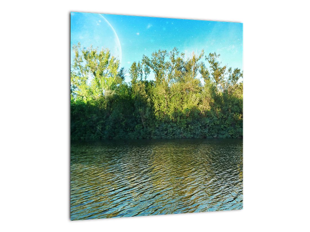 Skleněný obraz - jezero (V020316V4040GD)