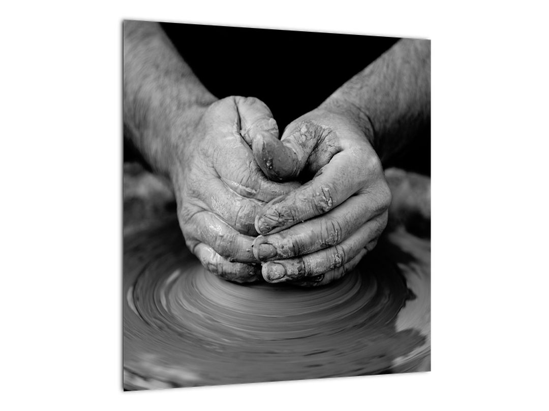 Černobílý obraz - výroba keramiky (V020349V4040GD)