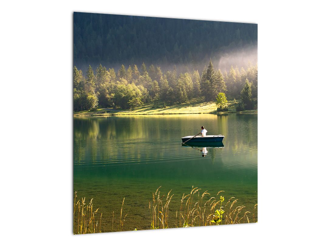 Skleněný obraz jezera (V020401V4040GD)