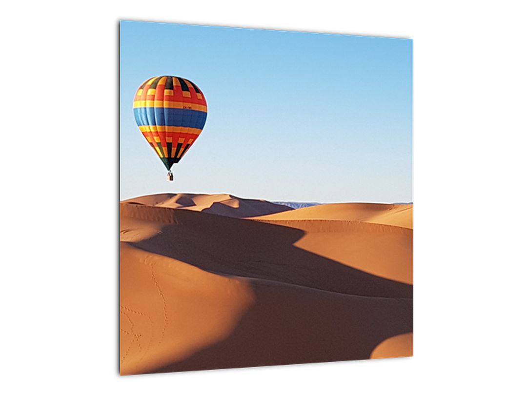 Skleněný obraz - létající balóny v poušti (V020403V4040GD)