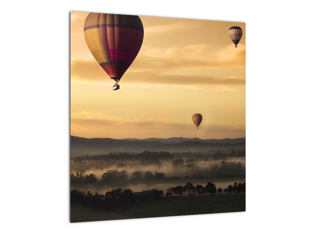 Skleněný obraz - létající balóny (V020596V4040GD)
