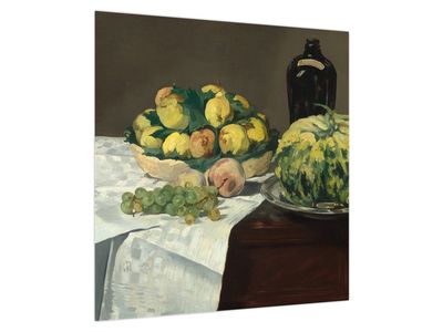 Schilderij - Edouard Manet, Still Life with Melon and Peaches, reproducties