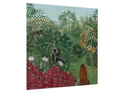 Tablou - Henri Rousseau, Tropical Forest with Monkeys, reproducere