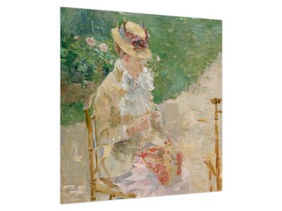 Obraz - Berthe Morisot French, Young Woman Knitting