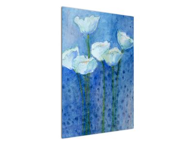 Schilderij - Witte tulpen