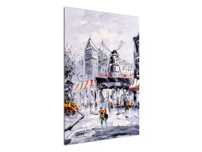 Obraz - Ulica w Paryżu, obraz olejny