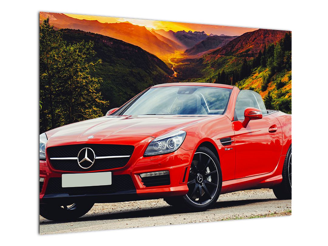 Obraz - červený Mercedes (V020564V7050)