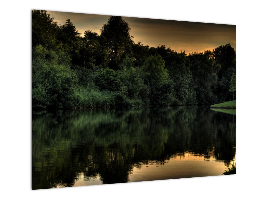 Obraz jezera u lesa (V020974V7050)