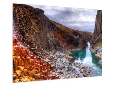 Bild auf Leinwand - Studlagil-Schlucht