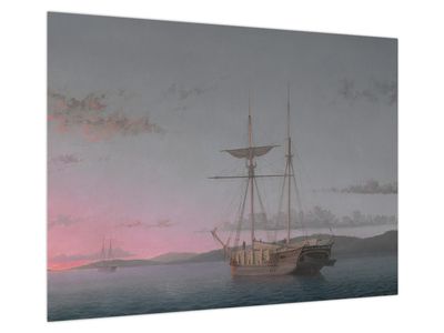 Bild auf Leinwand - Fitz Henry Lane, Lumber Schooners at Evening on Penobscot Bay, Reproduktionen