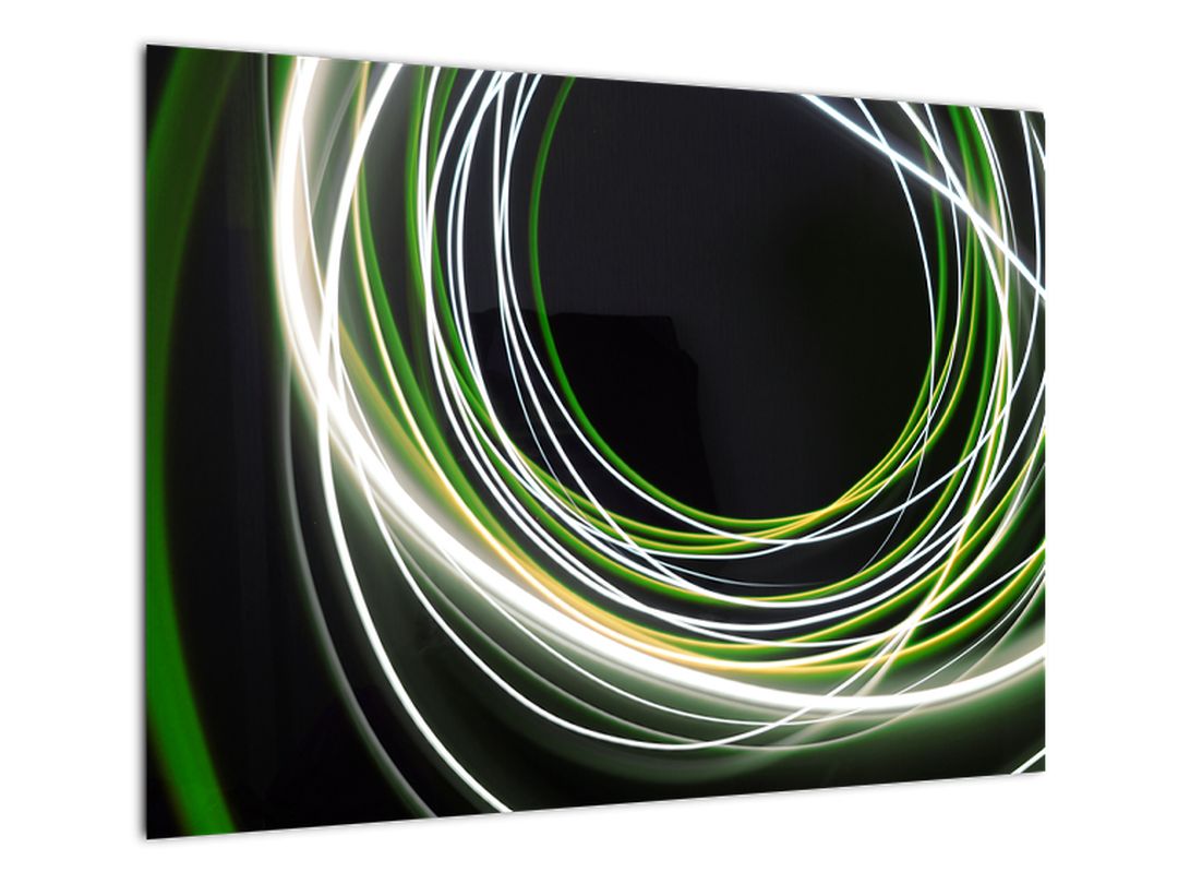 Skleněný obraz zelených čar (V020054V7050GD)