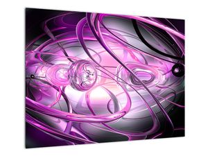 Tablou pe sticlă cu abstracție frumoasă în violet