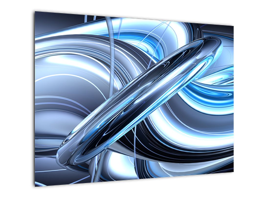 Skleněný obraz modré abstrakce (V020061V7050GD)