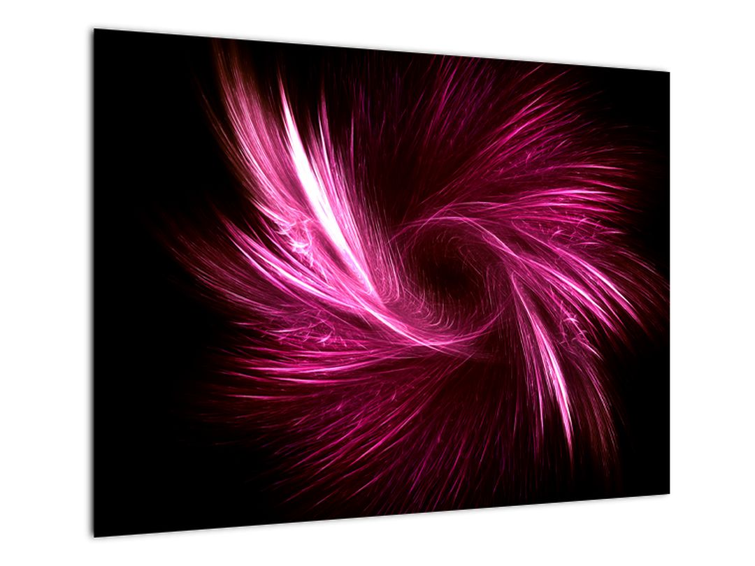 Skleněný obraz - růžová abstrakce (V020142V7050GD)