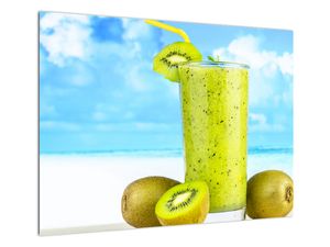 Obraz na szkle - smoothie z kiwi