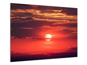 Sklenený obraz farebného slnka