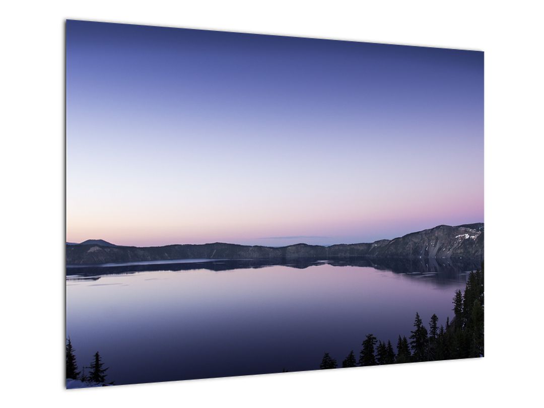 Skleněný obraz jezera (V020220V7050GD)