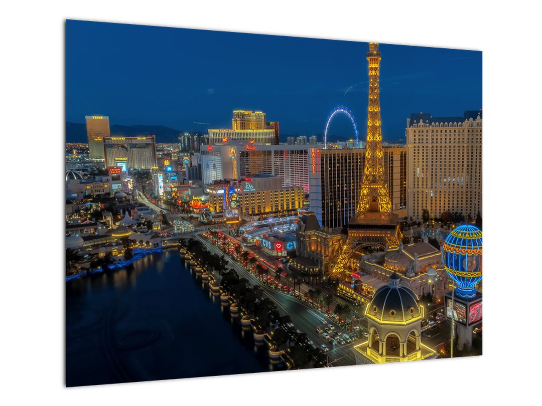 Skleněný obraz - Las Vegas (V020265V7050GD)