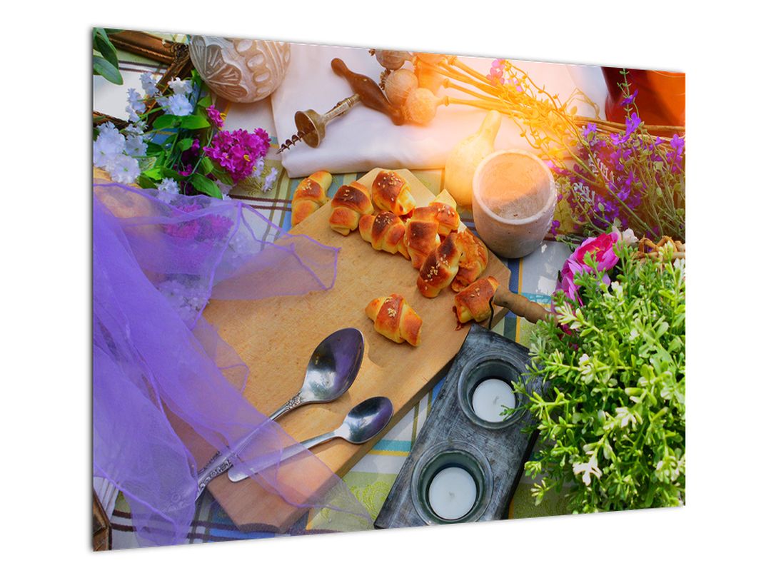 Skleněný obraz - letní piknik (V020299V7050GD)