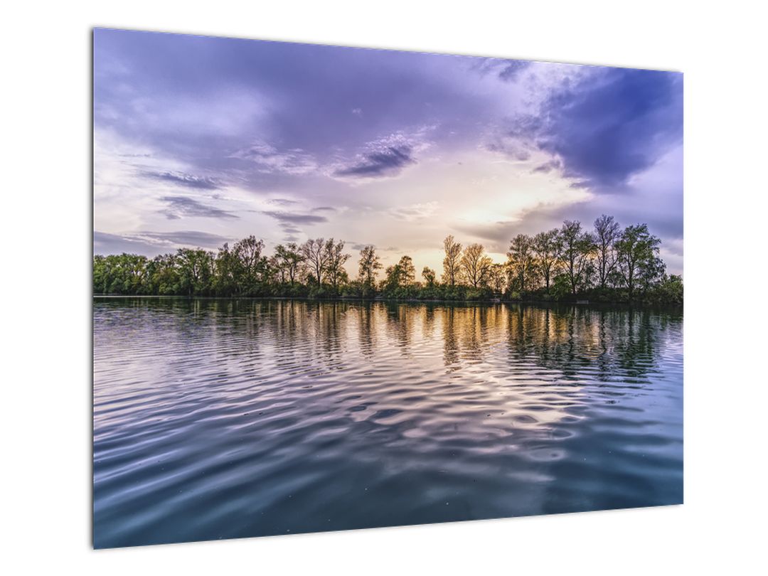 Skleněný obraz jezera (V020345V7050GD)