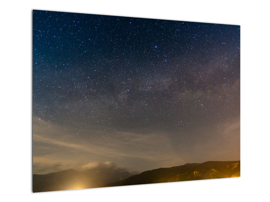 Skleněný obraz noční oblohy (V020372V7050GD)