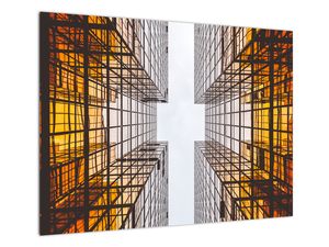 Sklenený obraz mrakodrapov