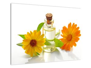 Staklena slika cvjetnog ulja