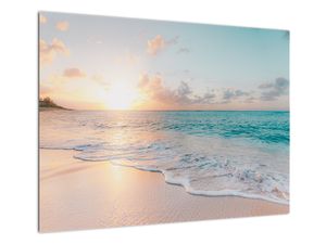 Staklena slika - Sanjiva plaža (V021570V7050GD)