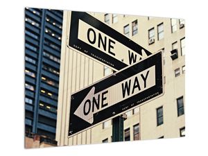 Obraz na szkle - New York ONE WAY