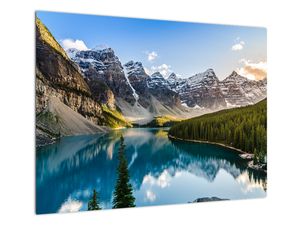 Skleněný obraz - Kanada, Národní park Banff, Moraine Lake