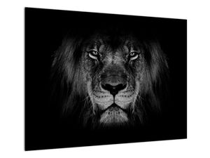 Steklena slika - Lev in njegova veličastnost