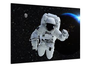 Skleněný obraz - Astronaut ve vesmíru