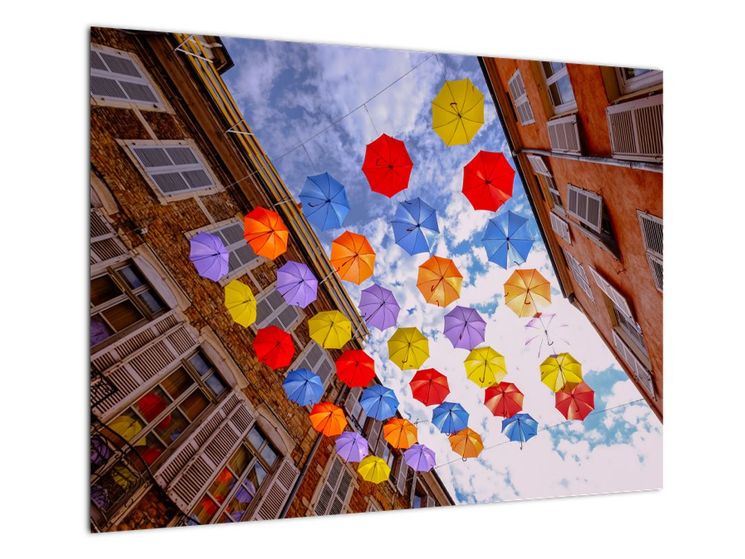 Tablou pe sticlă - Umbrele colorate (V022672V7050GD)