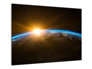 Tablou pe sticlă - Planeta Pământ și univers
