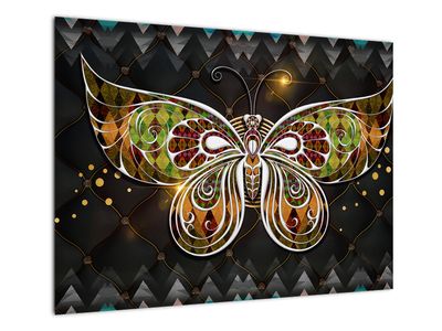 Skleněný obraz - Kouzelný motýl