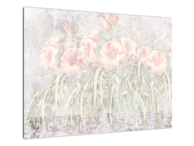 Skleněný obraz - Freska lilií