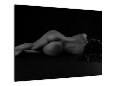 Sklenený obraz - Akt ležiacej ženy